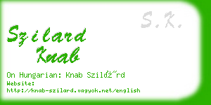 szilard knab business card